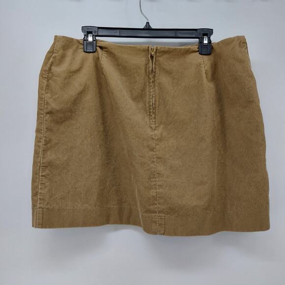 Y2K Old Navy Brown Mini Micro Skirt Corduroy Women's 14 - Picture 2 of 12